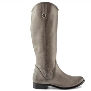 Frye Marissa Medallion Leather Riding Boot in Stone Size 6M